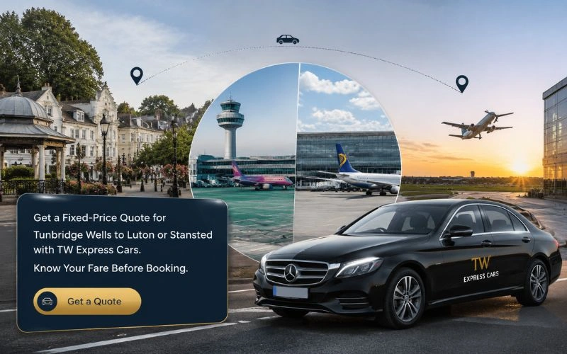 Tunbridge Wells to Luton or Stansted 